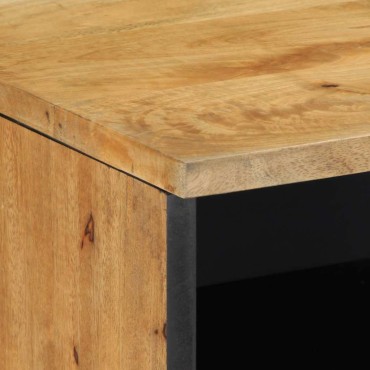 vidaXL Ντουλάπι τηλεόρασης καφέ 100x33x46cm μασίφ ξύλο Mango 1 τεμ.