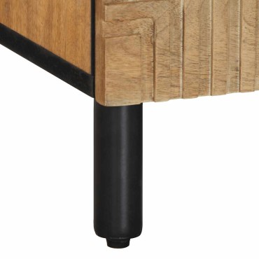 vidaXL Ντουλάπι τηλεόρασης καφέ 100x33x46cm μασίφ ξύλο Mango 1 τεμ.