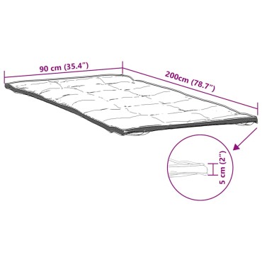 vidaXL Προστατευτικό στρώματος Λευκό 90x200cm - Μονό