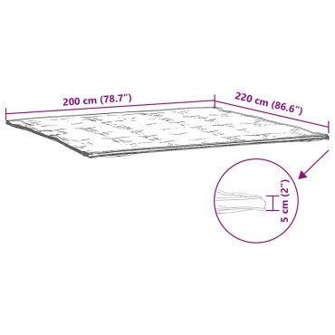 vidaXL Προστατευτικό στρώματος Λευκό 200x220cm - Διπλό