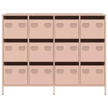 vidaXL Ντουλάπι Ροζ 135x39x103,5cm από Χάλυβα Ψυχρής Έλασης 1 τεμ.