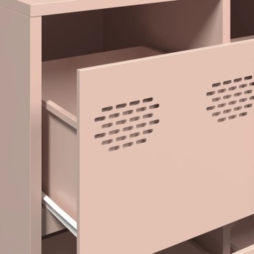 vidaXL Ντουλάπι Ροζ 135x39x103,5cm από Χάλυβα Ψυχρής Έλασης 1 τεμ.