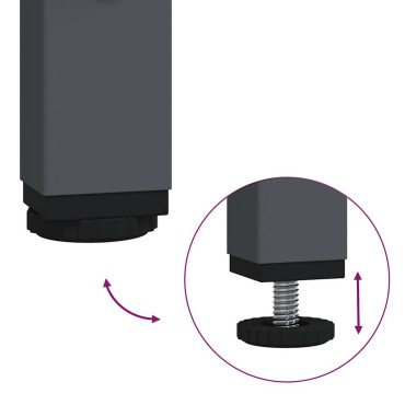 vidaXL Ντουλάπι Ανθρακί 135x39x73,5cm από Χάλυβα Ψυχρής Έλασης 1 τεμ.