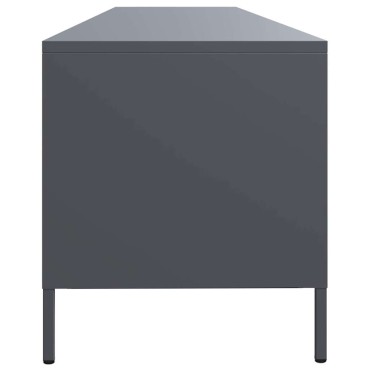 vidaXL Έπιπλο Τηλεόρασης Ανθρακί 202x39x43,5cm Ατσάλι Ψυχρής Έλασης