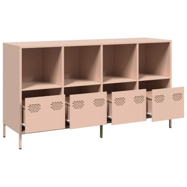 vidaXL Ντουλάπι Ροζ 135x39x73,5cm από Χάλυβα Ψυχρής Έλασης 1 τεμ.