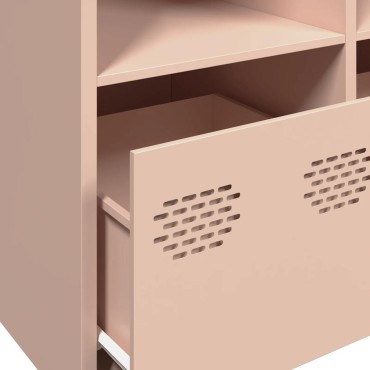vidaXL Ντουλάπι Ροζ 135x39x73,5cm από Χάλυβα Ψυχρής Έλασης 1 τεμ.
