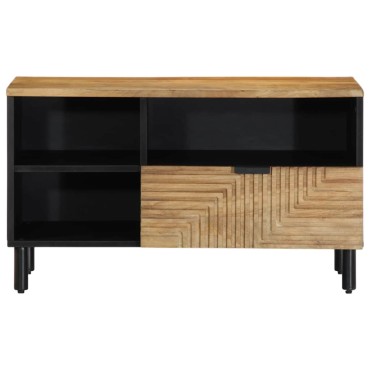 vidaXL Ντουλάπι τηλεόρασης καφέ 80x33x46cm μασίφ ξύλο Mango 1 τεμ.