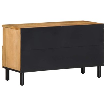 vidaXL Ντουλάπι τηλεόρασης καφέ 80x33x46cm μασίφ ξύλο Mango 1 τεμ.