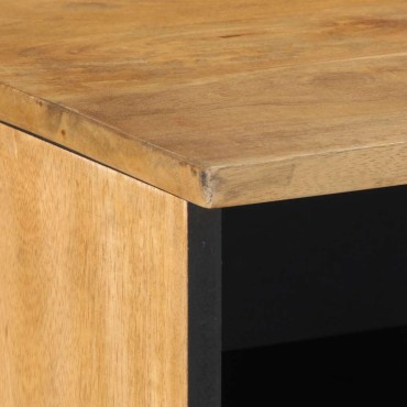 vidaXL Ντουλάπι τηλεόρασης καφέ 80x33x46cm μασίφ ξύλο Mango 1 τεμ.