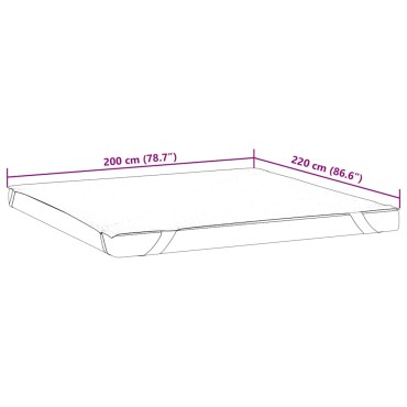 vidaXL Προστατευτικό στρώματος Λευκό 200x220cm Αδιάβροχο - Διπλό