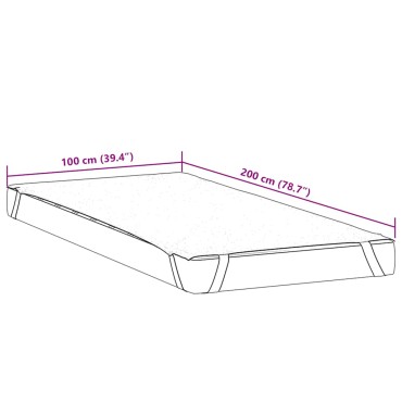 vidaXL Προστατευτικό στρώματος Λευκό 100x200cm Αδιάβροχο - Μονό