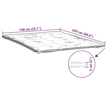 vidaXL Προστατευτικό στρώματος Λευκό 140x220cm - Διπλό