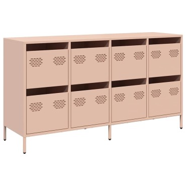 vidaXL Ντουλάπι Ροζ 135x39x73,5cm από Χάλυβα Ψυχρής Έλασης 1 τεμ.