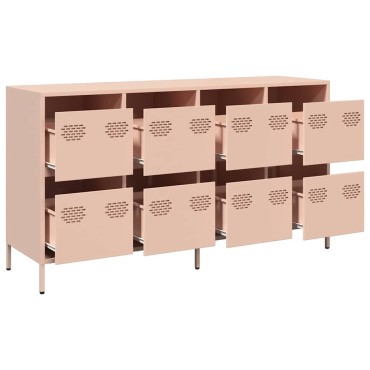 vidaXL Ντουλάπι Ροζ 135x39x73,5cm από Χάλυβα Ψυχρής Έλασης 1 τεμ.