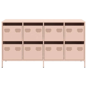 vidaXL Ντουλάπι Ροζ 135x39x73,5cm από Χάλυβα Ψυχρής Έλασης 1 τεμ.