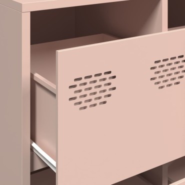 vidaXL Ντουλάπι Ροζ 135x39x73,5cm από Χάλυβα Ψυχρής Έλασης 1 τεμ.