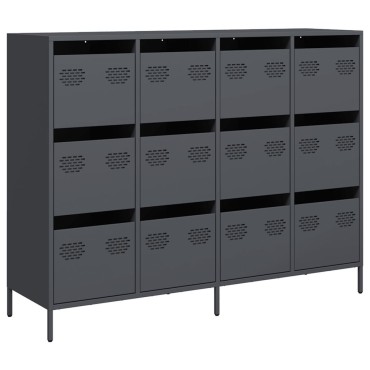 vidaXL Ντουλάπι Ανθρακί 135x39x103,5cm από Χάλυβα Ψυχρής Έλασης 1 τεμ.
