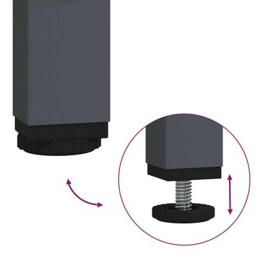 vidaXL Ντουλάπι Ανθρακί 135x39x103,5cm από Χάλυβα Ψυχρής Έλασης 1 τεμ.