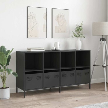 vidaXL Ντουλάπι Μαύρο 135x39x73,5cm από Χάλυβα Ψυχρής Έλασης 1 τεμ.