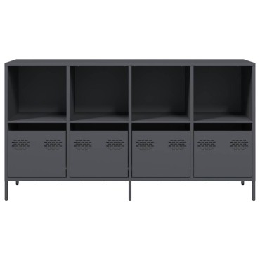 vidaXL Ντουλάπι Ανθρακί 135x39x73,5cm από Χάλυβα Ψυχρής Έλασης 1 τεμ.