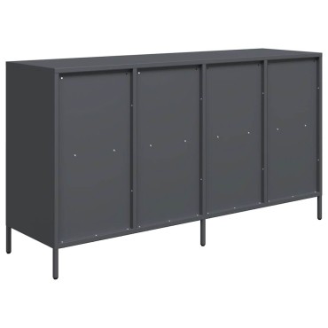 vidaXL Ντουλάπι Ανθρακί 135x39x73,5cm από Χάλυβα Ψυχρής Έλασης 1 τεμ.