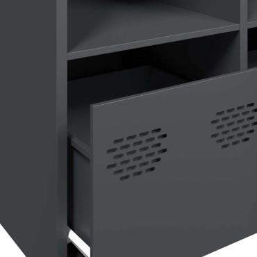 vidaXL Ντουλάπι Ανθρακί 135x39x73,5cm από Χάλυβα Ψυχρής Έλασης 1 τεμ.