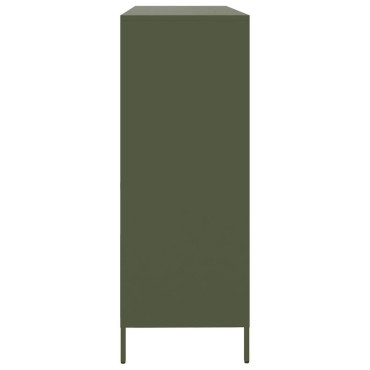 vidaXL Sideboard Olive Green 135x39x103,5cm Ατσάλι ψυχρής έλασης 1 τεμ.