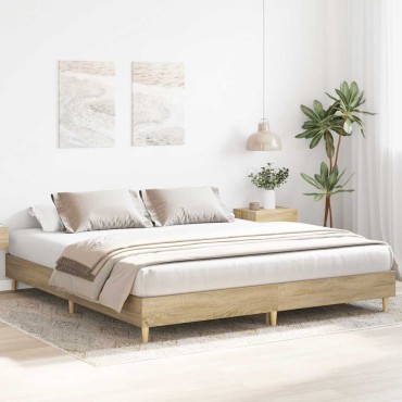 vidaXL Πλαίσιο κρεβατιού χωρίς στρώμα 180x200cm Επεξεργασμένο Ξύλο 1 τεμ. - Διπλό