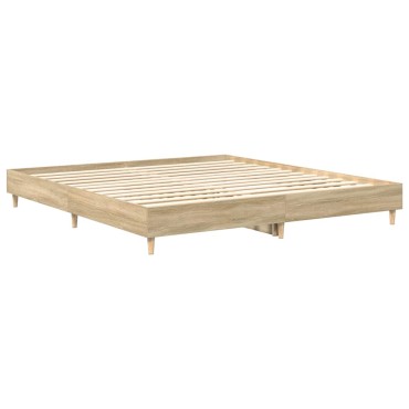 vidaXL Πλαίσιο κρεβατιού χωρίς στρώμα 180x200cm Επεξεργασμένο Ξύλο 1 τεμ. - Διπλό