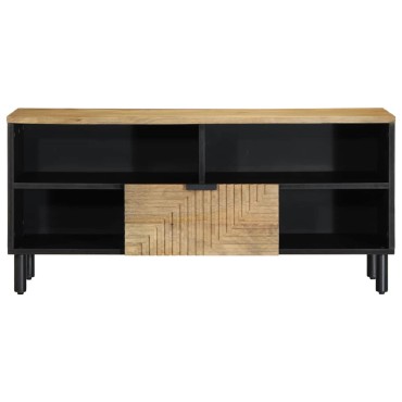 vidaXL Ντουλάπι τηλεόρασης καφέ 100x33x46cm μασίφ ξύλο Mango 1 τεμ.