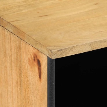 vidaXL Ντουλάπι τηλεόρασης καφέ 100x33x46cm μασίφ ξύλο Mango 1 τεμ.