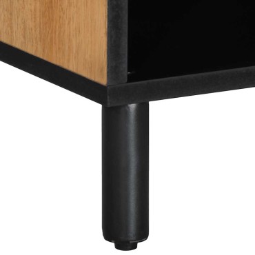 vidaXL Ντουλάπι τηλεόρασης καφέ 100x33x46cm μασίφ ξύλο Mango 1 τεμ.