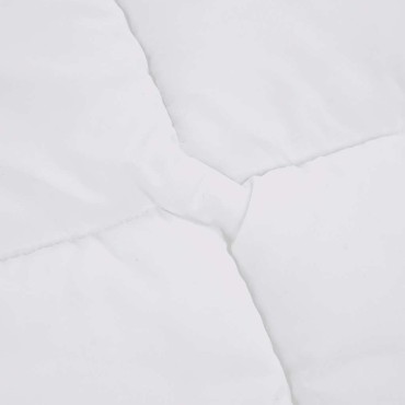 vidaXL Προστατευτικό στρώματος Λευκό 160x200cm - Διπλό