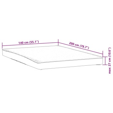 vidaXL Προστατευτικό στρώματος Λευκό 140x200cm Αδιάβροχο