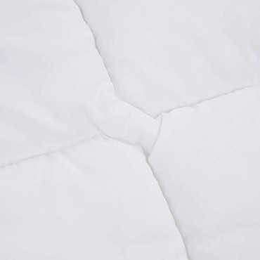 vidaXL Προστατευτικό στρώματος Λευκό 160x220cm - Διπλό