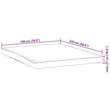vidaXL Προστατευτικό στρώματος Λευκό 180x220cm Αδιάβροχο - Διπλό