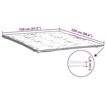 vidaXL Προστατευτικό στρώματος Λευκό 120x220cm - Διπλό