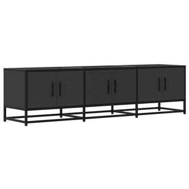 vidaXL Έπιπλο Τηλεόρασης Μαύρο 150x35x41cm Επεξεργ. Ξύλο / Μέταλλο