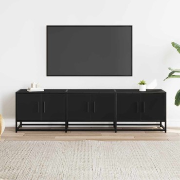 vidaXL Έπιπλο Τηλεόρασης Μαύρο 150x35x41cm Επεξεργ. Ξύλο / Μέταλλο