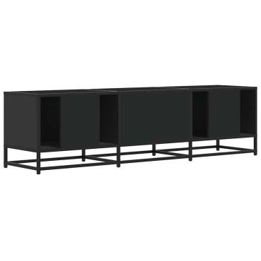 vidaXL Έπιπλο Τηλεόρασης Μαύρο 150x35x41cm Επεξεργ. Ξύλο / Μέταλλο