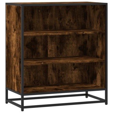 vidaXL Sideboard Καπνιστή βελανιδιά Κατασκευασμένο ξύλο και μέταλλο 68x35x76 cm 1 τεμ.