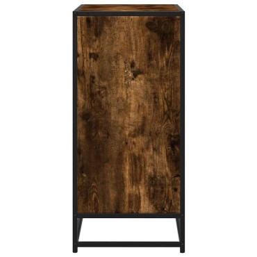vidaXL Sideboard Καπνιστή βελανιδιά Κατασκευασμένο ξύλο και μέταλλο 68x35x76 cm 1 τεμ.