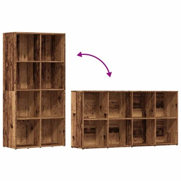 ντουλάπι βιβλίων vidaXL Παλιό ξύλο 66x30x130cm Κατασκευασμένο ξύλο