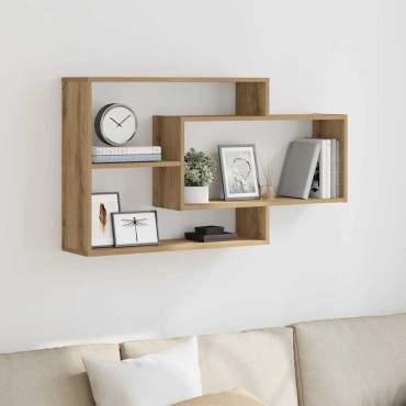 vidaXL Ράφι τοίχου Artisan Oak 104x20x58,5cm Κατασκευασμένο ξύλο 1 τεμ.
