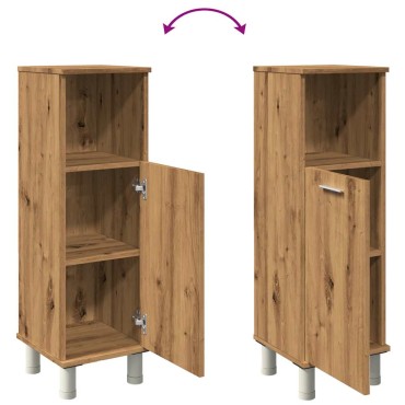 vidaXL Ντουλάπι Μπάνιου Τεχνίτης Δρυς 30x30x95cm Επεξεργασμένο Ξύλο