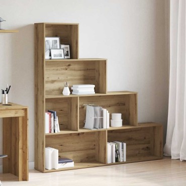 vidaXL Ντουλάπι βιβλίων Artisan Oak 157x24x160cm Κατασκευασμένο ξύλο 1 τεμ.