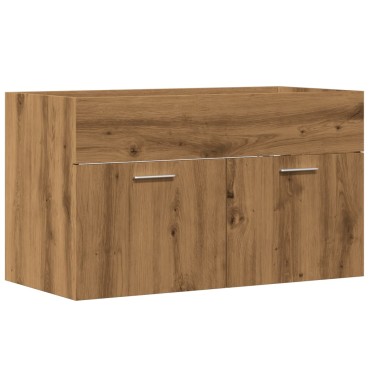 vidaXL Ντουλάπι νιπτήρα μπάνιου Artisan Oak Κατασκευασμένο ξύλο 90x38,5x46 cm