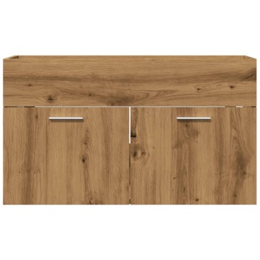 vidaXL Ντουλάπι νιπτήρα μπάνιου Artisan Oak Κατασκευασμένο ξύλο 90x38,5x46 cm