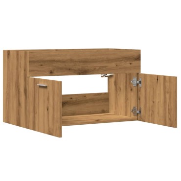 vidaXL Ντουλάπι νιπτήρα μπάνιου Artisan Oak Κατασκευασμένο ξύλο 90x38,5x46 cm