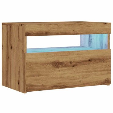 ντουλάπι τηλεόρασης vidaXL με φώτα LED Artisan Oak Κατασκευασμένο ξύλο 60x35x40 cm